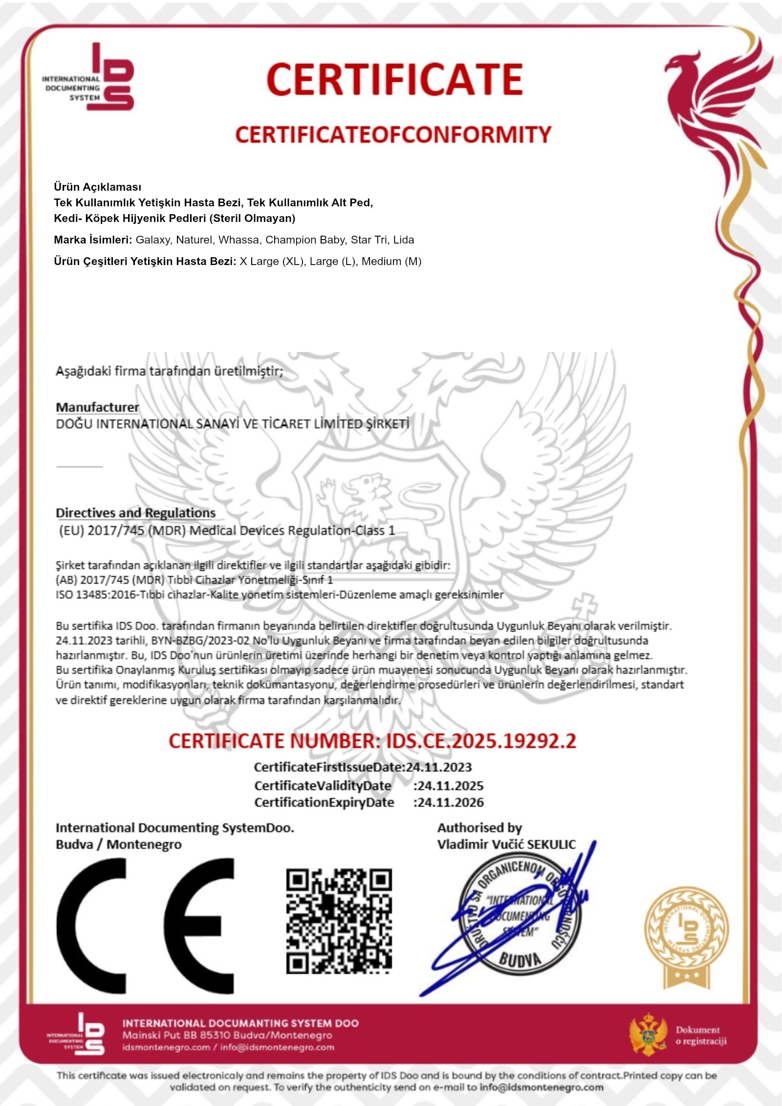 CE MDR 2017/745 Hasta Bezi & Alt Ped (TR)